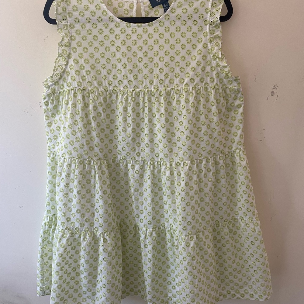 MODCLOTH Day Tripping in Eyelet Flower Fields Trapeze Dress XL